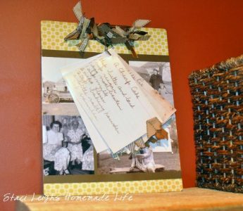 Making A Vintage Recipe Card Clipboard Image